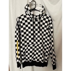 NWOT Criminal Damage Checkerboard Hoodie M